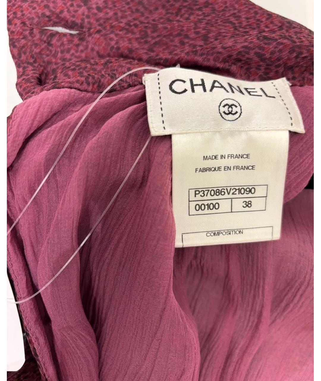 CHANEL Бордовое шелковое платье, фото 4