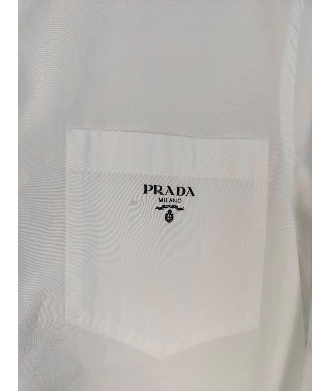 PRADA Белая хлопковая кэжуал рубашка, фото 5