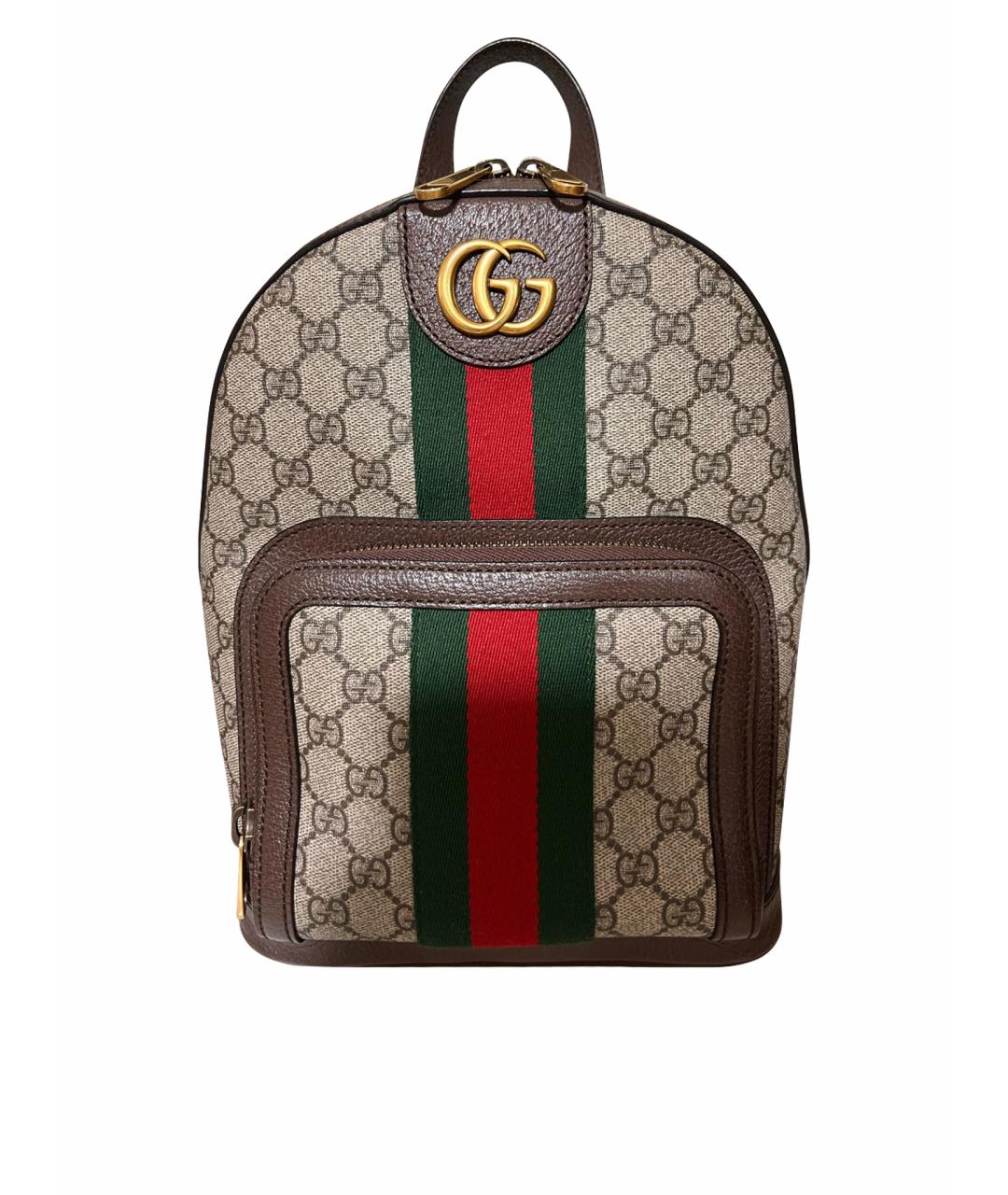 GUCCI Коричневый рюкзак, фото 1