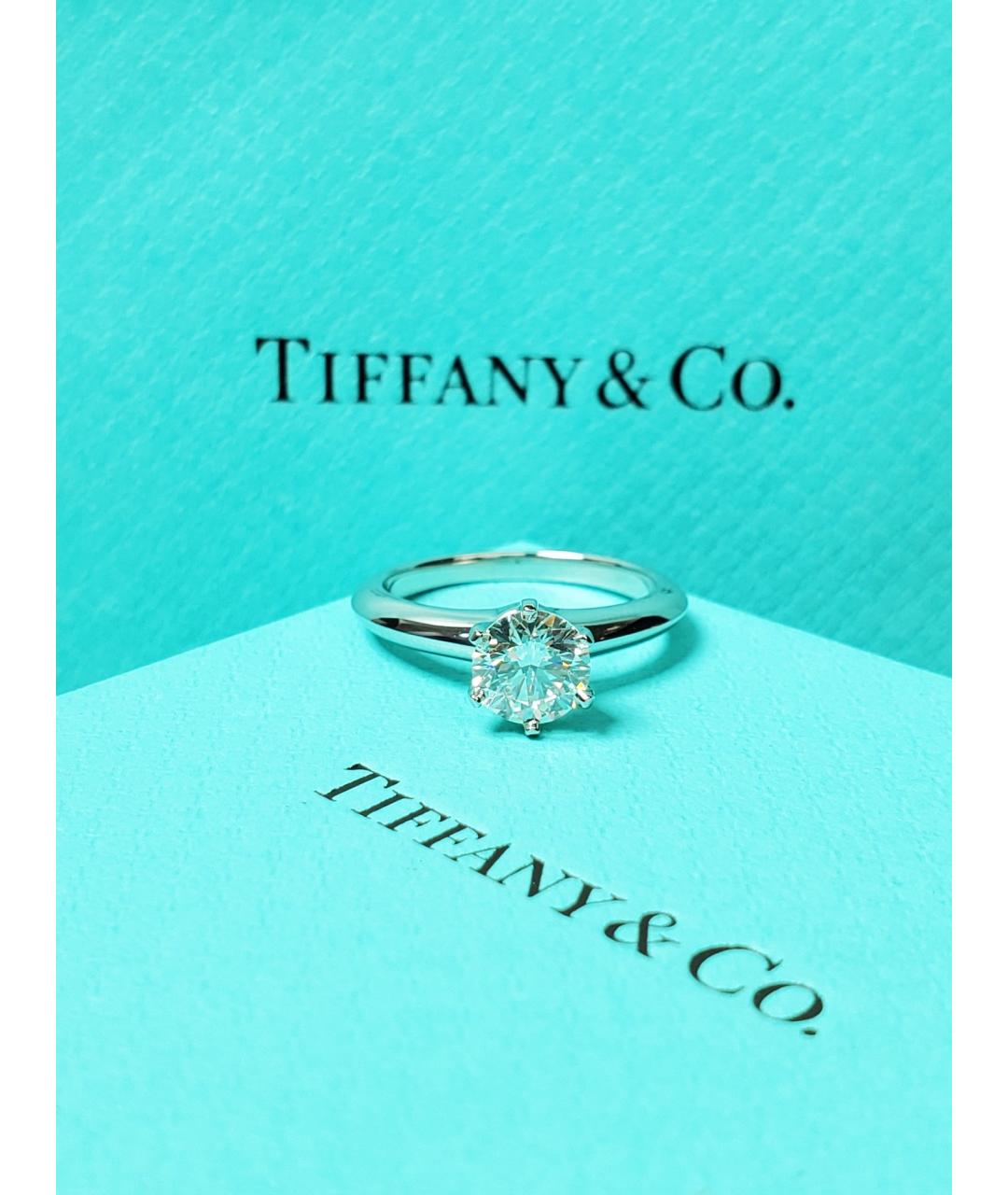 TIFFANY&CO Серебряное платиновое кольцо, фото 4