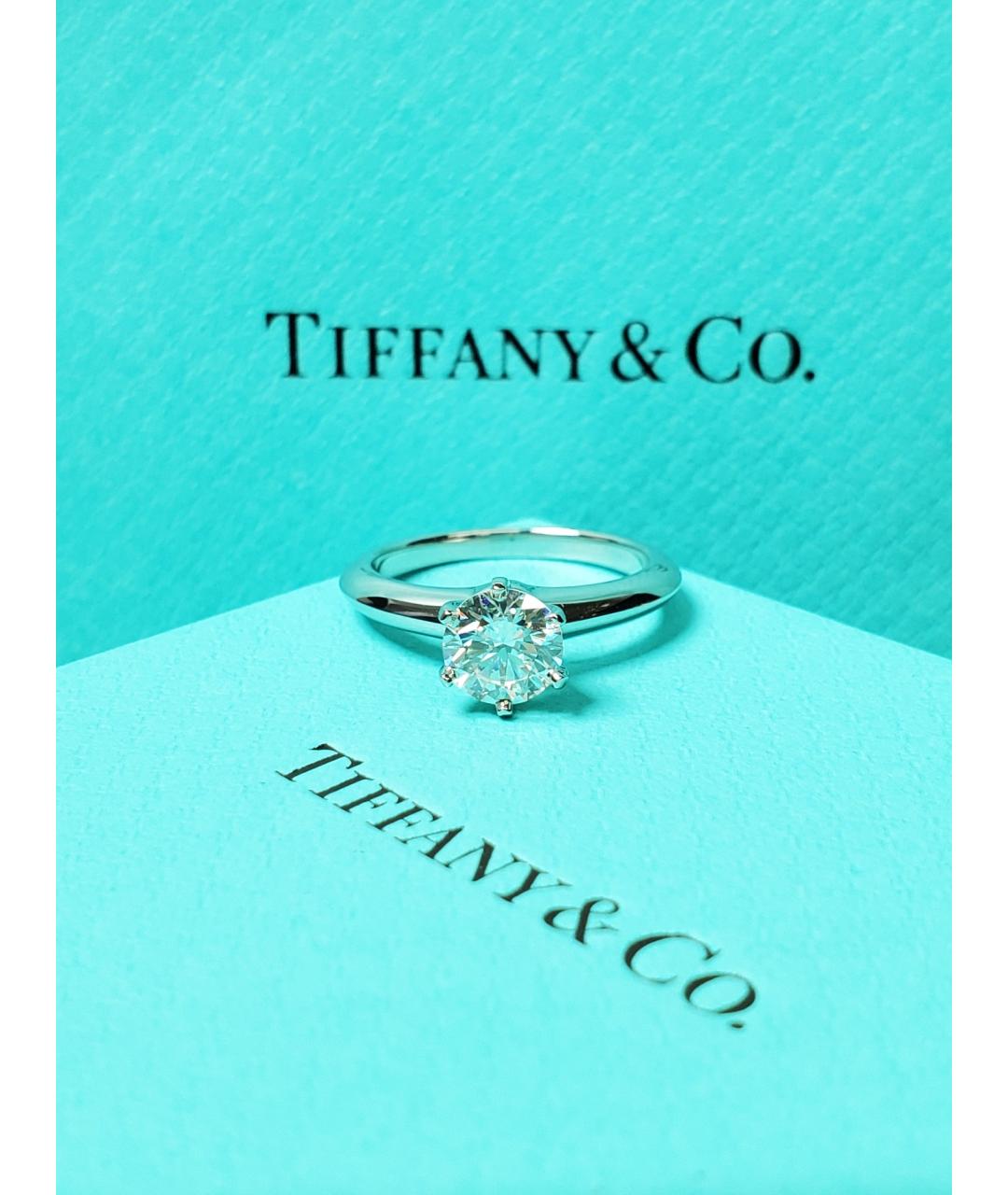 TIFFANY&CO Серебряное платиновое кольцо, фото 5