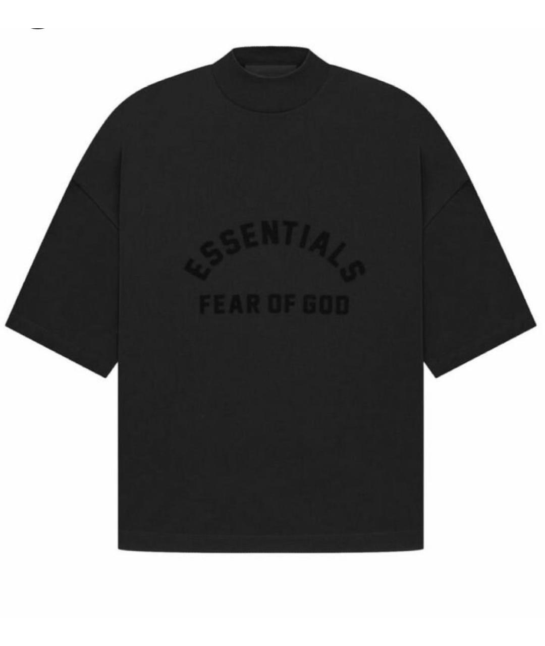 FEAR OF GOD ESSENTIALS Черная хлопковая футболка, фото 1