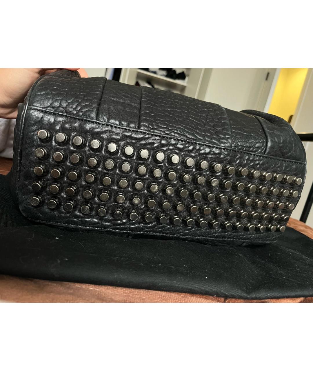 ALEXANDER WANG Черная кожаная сумка тоут, фото 6