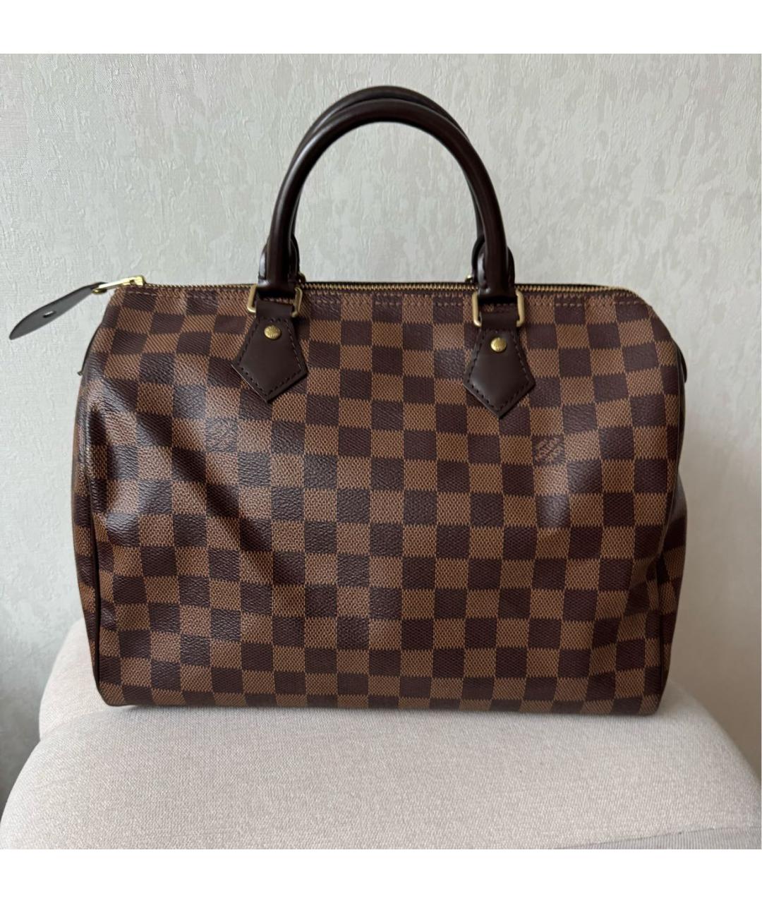 LOUIS VUITTON Коричневая сумка с короткими ручками, фото 8