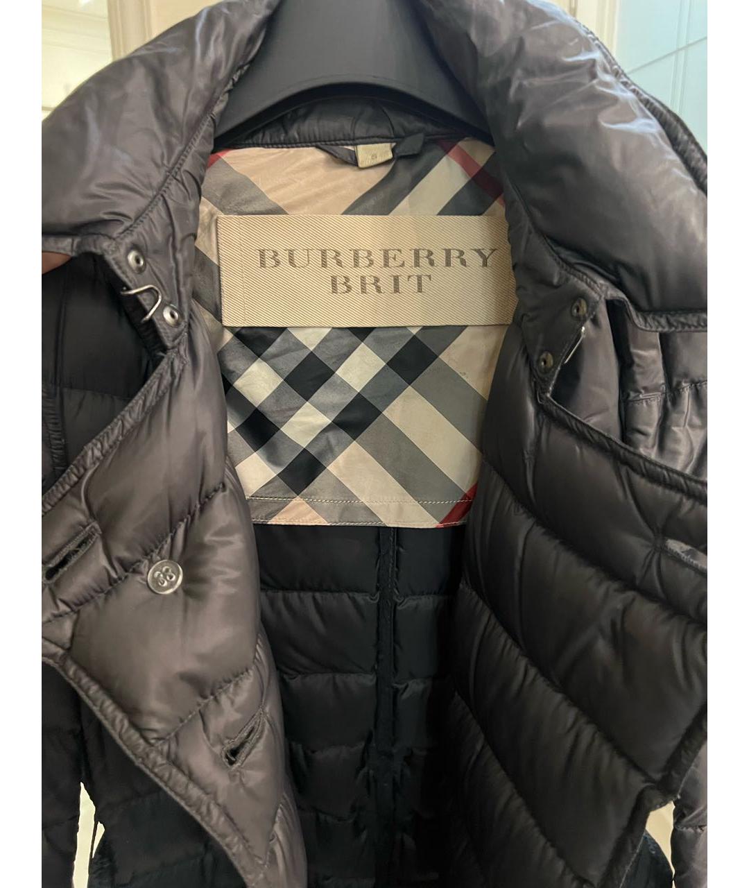 BURBERRY Черная полиамидовая куртка, фото 3