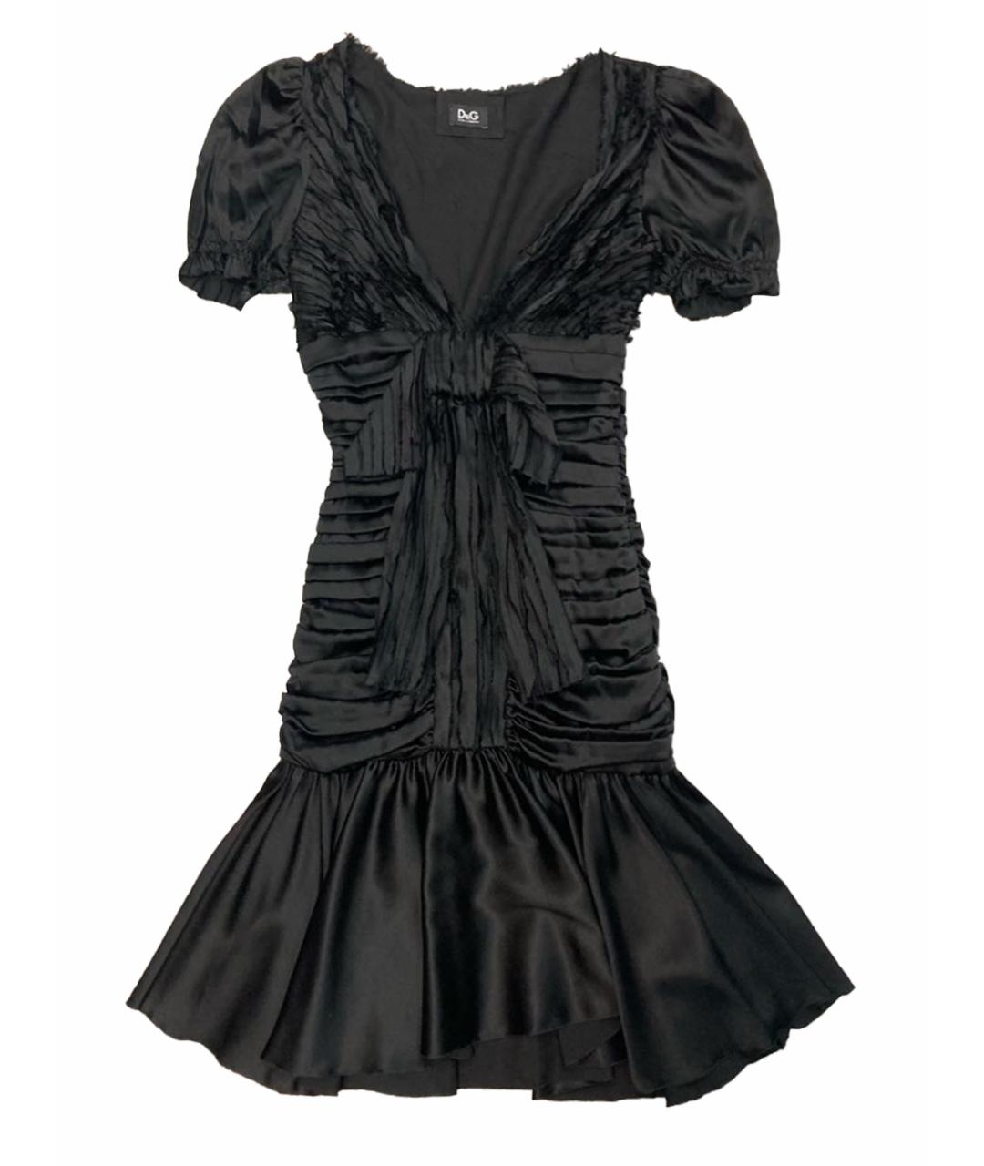 DOLCE&GABBANA Черное шелковое вечернее платье, фото 1