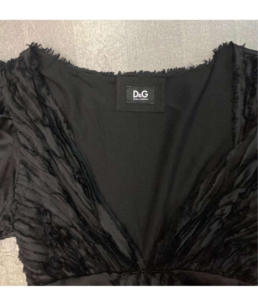 DOLCE&GABBANA Черное шелковое вечернее платье, фото 4