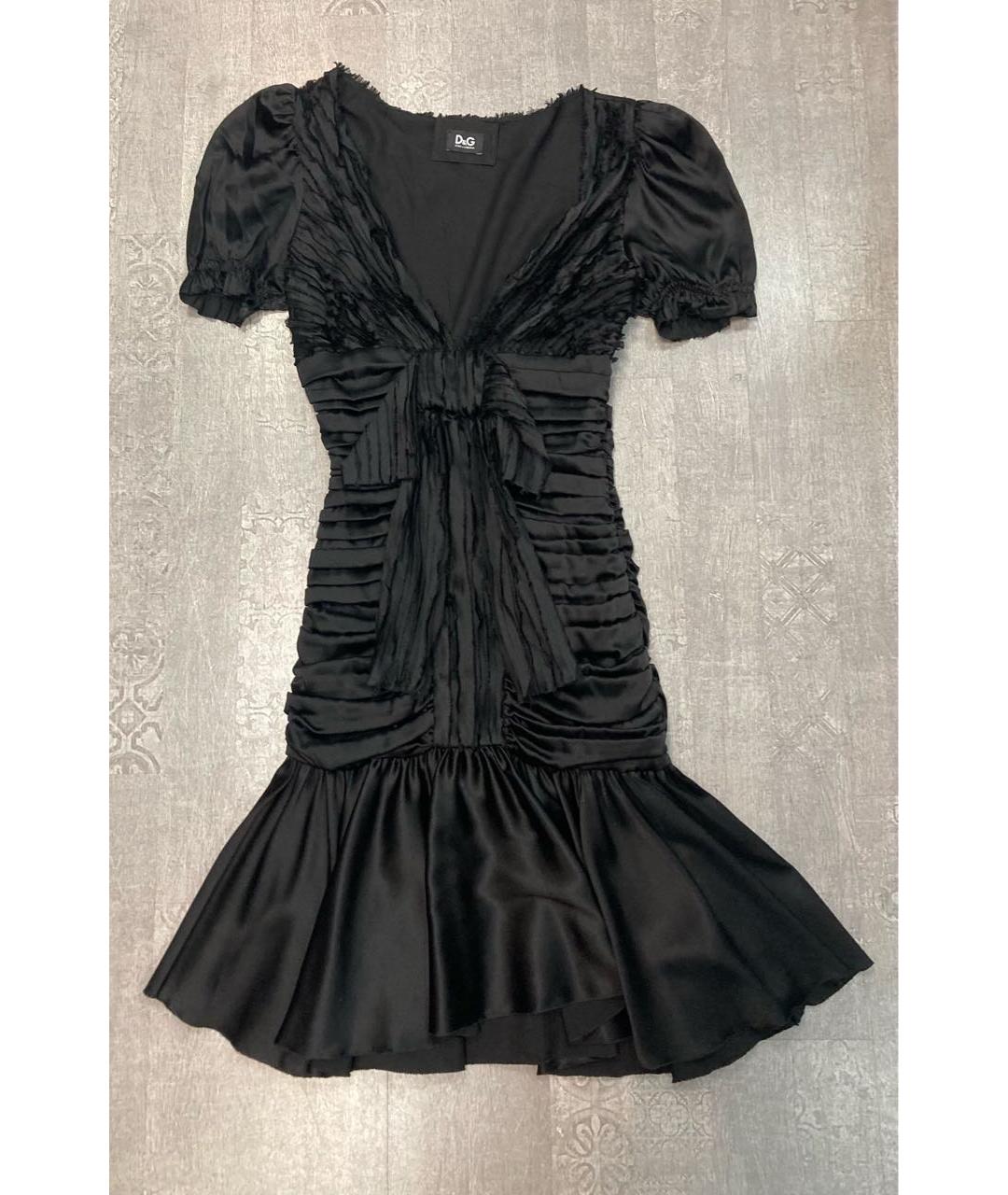DOLCE&GABBANA Черное шелковое вечернее платье, фото 6