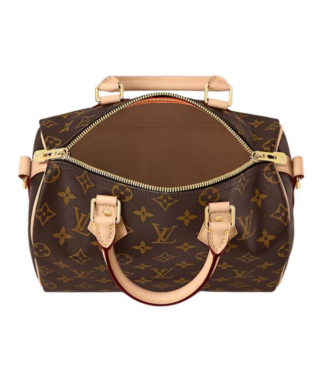 LOUIS VUITTON Коричневая кожаная сумка через плечо, фото 3