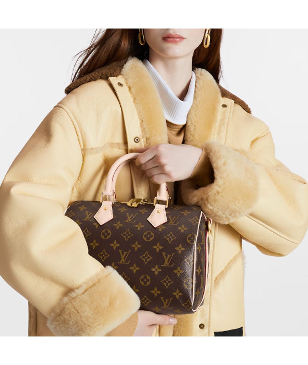 LOUIS VUITTON Коричневая кожаная сумка через плечо, фото 5