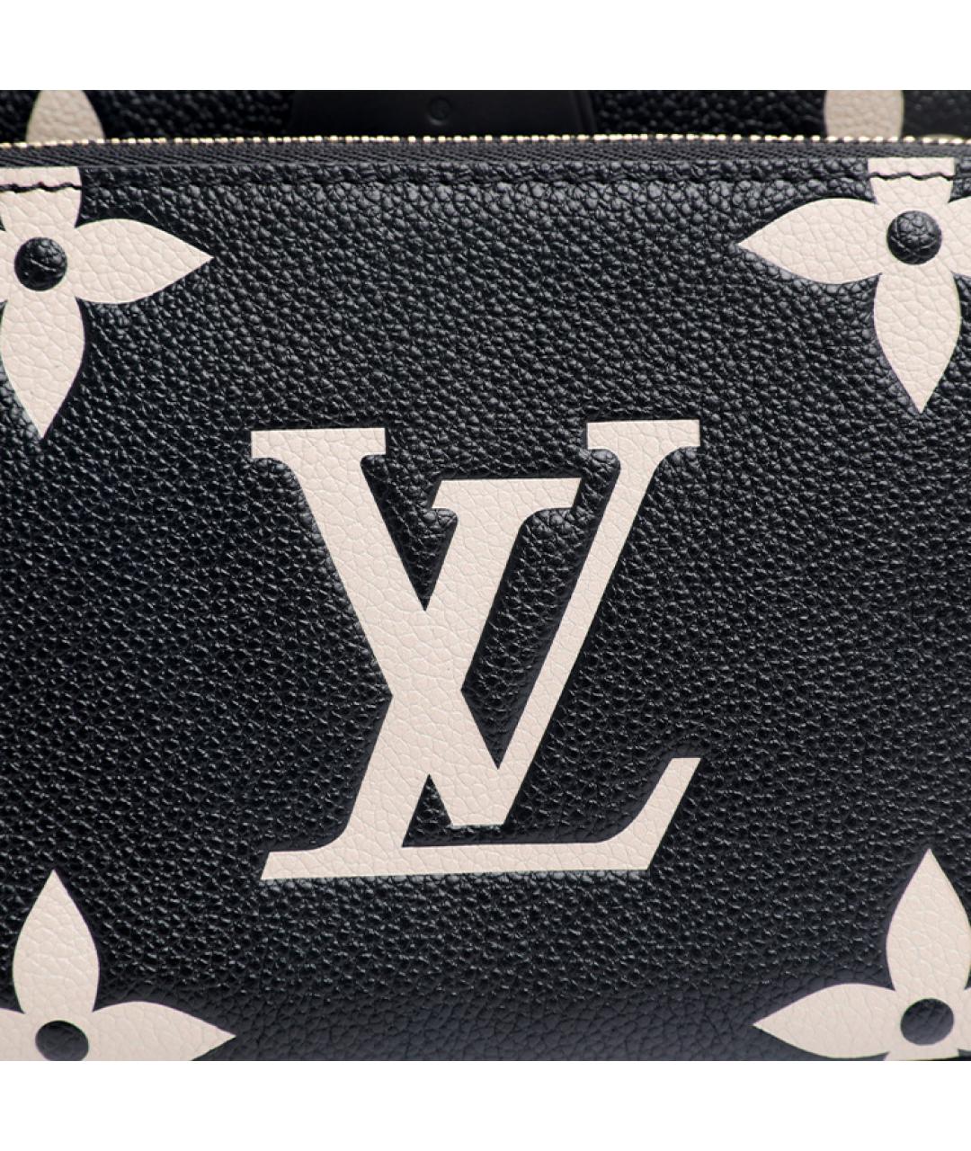 LOUIS VUITTON Черная кожаная сумка через плечо, фото 5