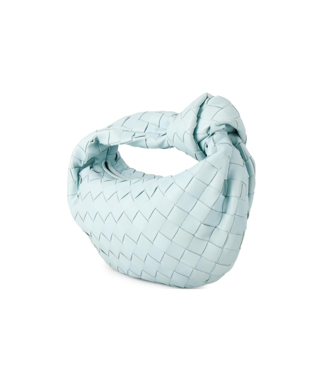 BOTTEGA VENETA Голубая кожаная сумка через плечо, фото 3