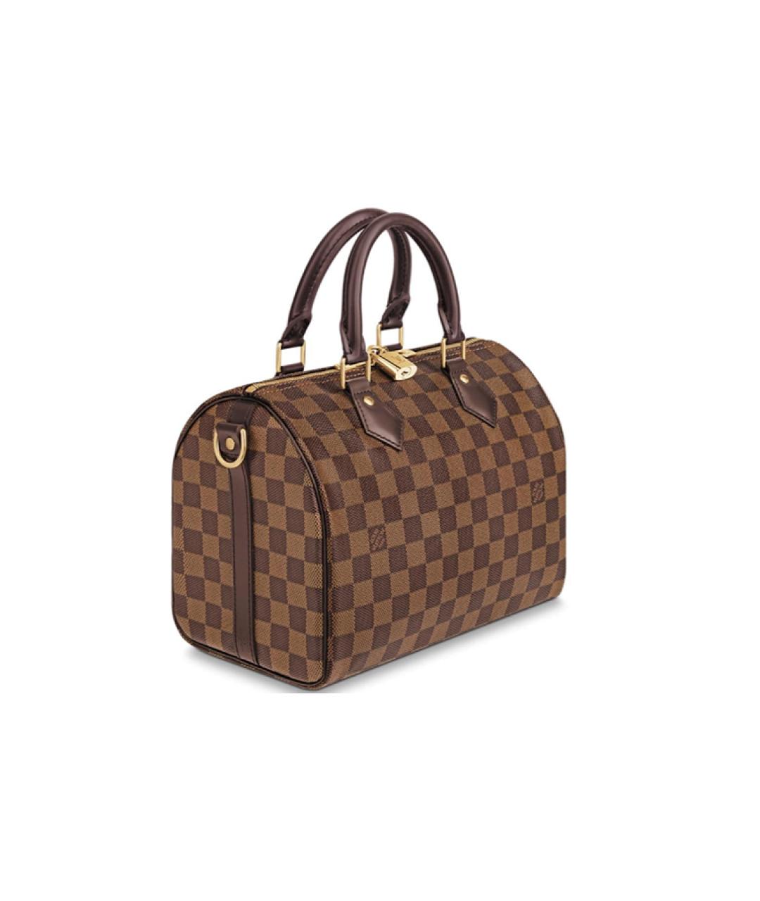 LOUIS VUITTON Коричневая кожаная сумка через плечо, фото 3