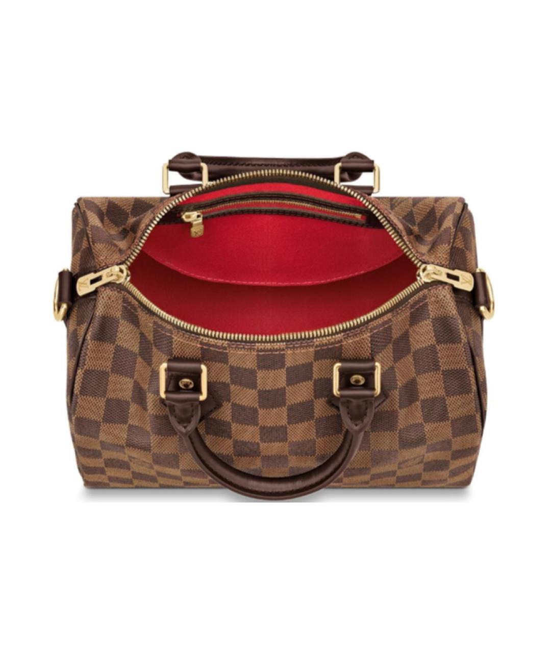 LOUIS VUITTON Коричневая кожаная сумка через плечо, фото 4