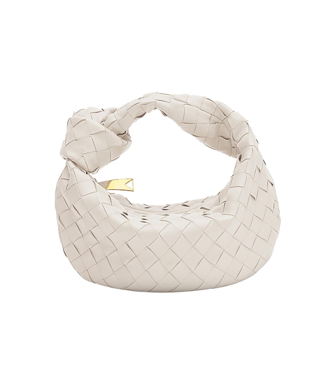 BOTTEGA VENETA Белая кожаная сумка через плечо, фото 1