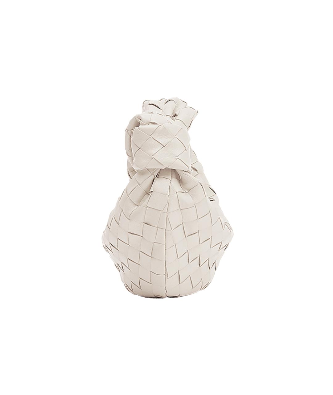 BOTTEGA VENETA Белая кожаная сумка через плечо, фото 2