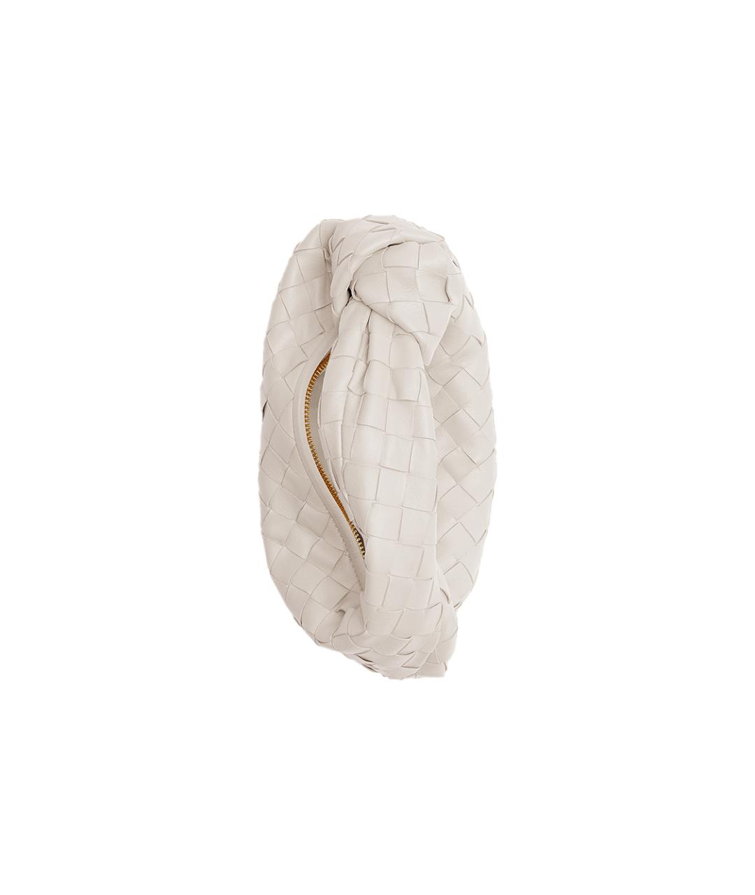 BOTTEGA VENETA Белая кожаная сумка через плечо, фото 3
