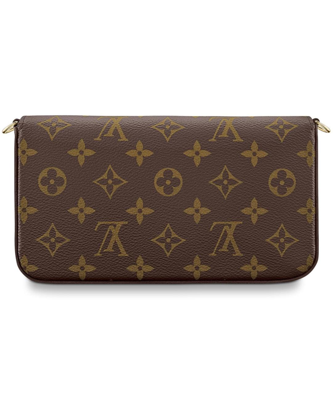 LOUIS VUITTON Коричневая кожаная сумка через плечо, фото 3