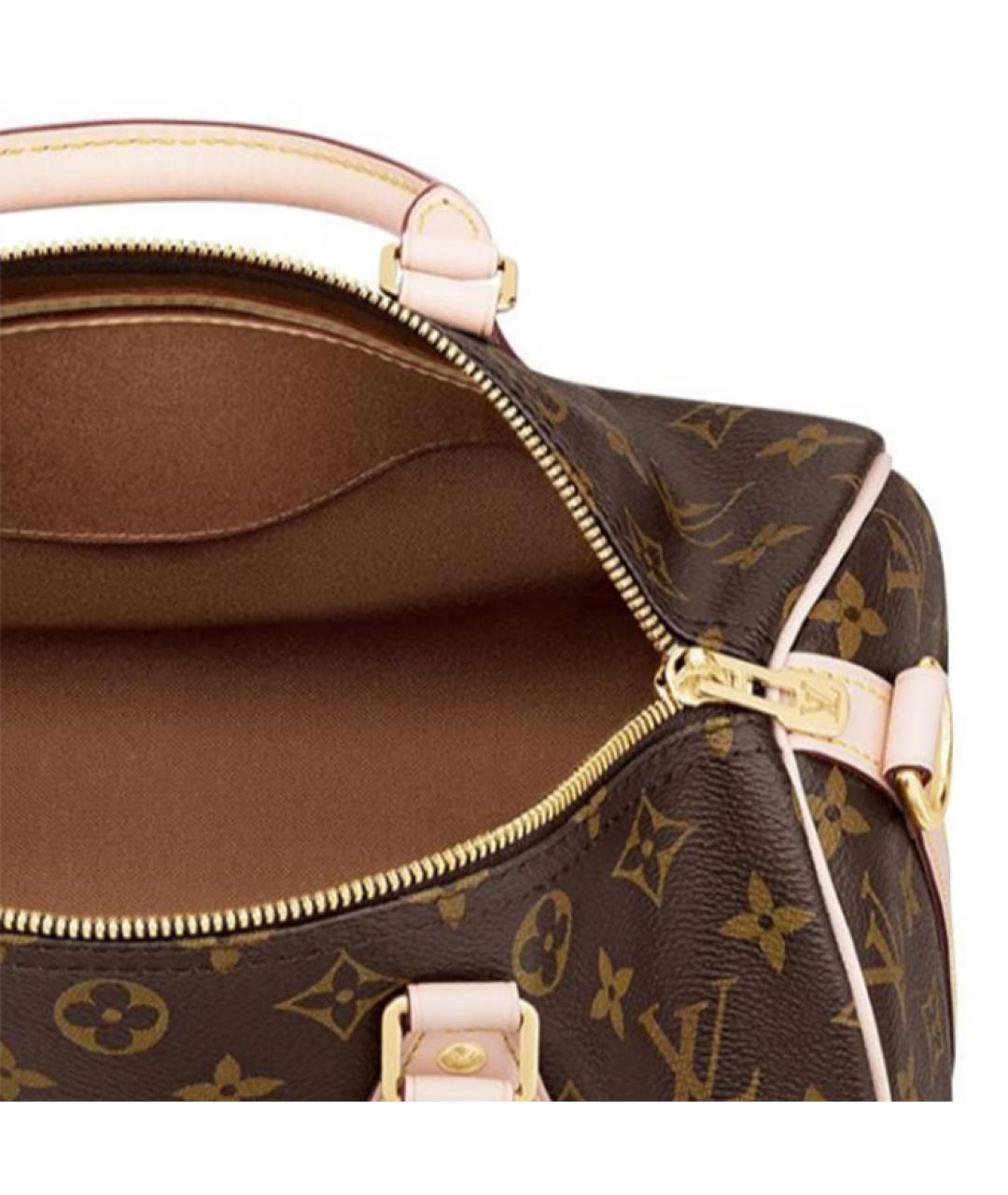 LOUIS VUITTON Коричневая кожаная сумка через плечо, фото 5