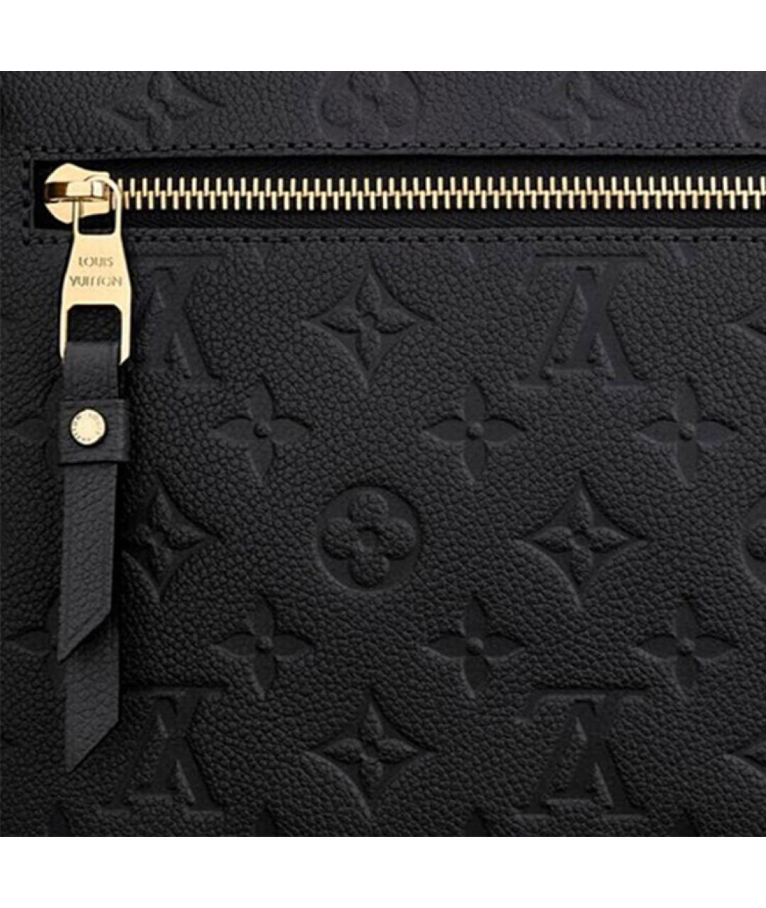 LOUIS VUITTON Черная кожаная сумка через плечо, фото 5