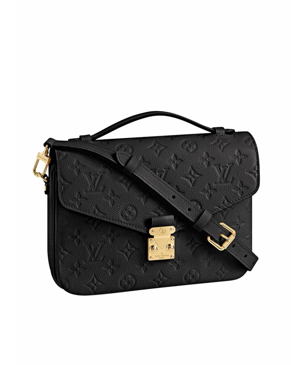 LOUIS VUITTON Черная кожаная сумка через плечо, фото 1