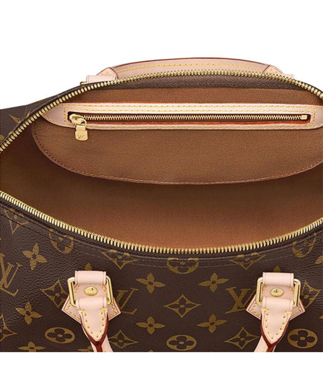 LOUIS VUITTON Коричневая кожаная сумка через плечо, фото 5