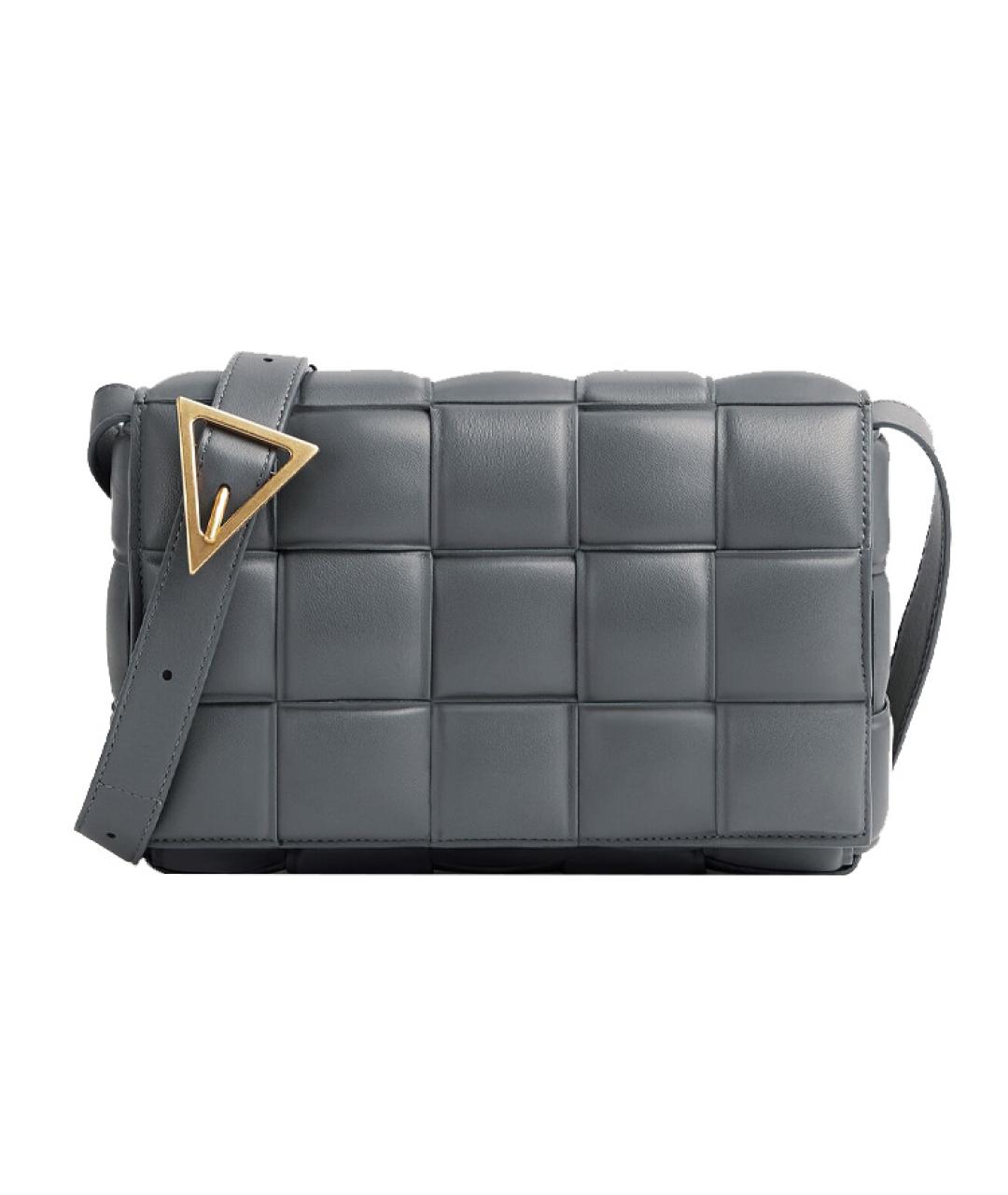BOTTEGA VENETA Серая кожаная сумка через плечо, фото 1