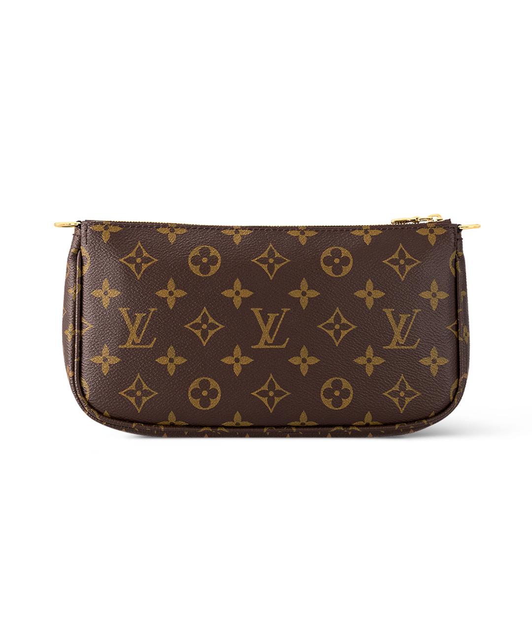 LOUIS VUITTON Коричневая кожаная сумка через плечо, фото 3