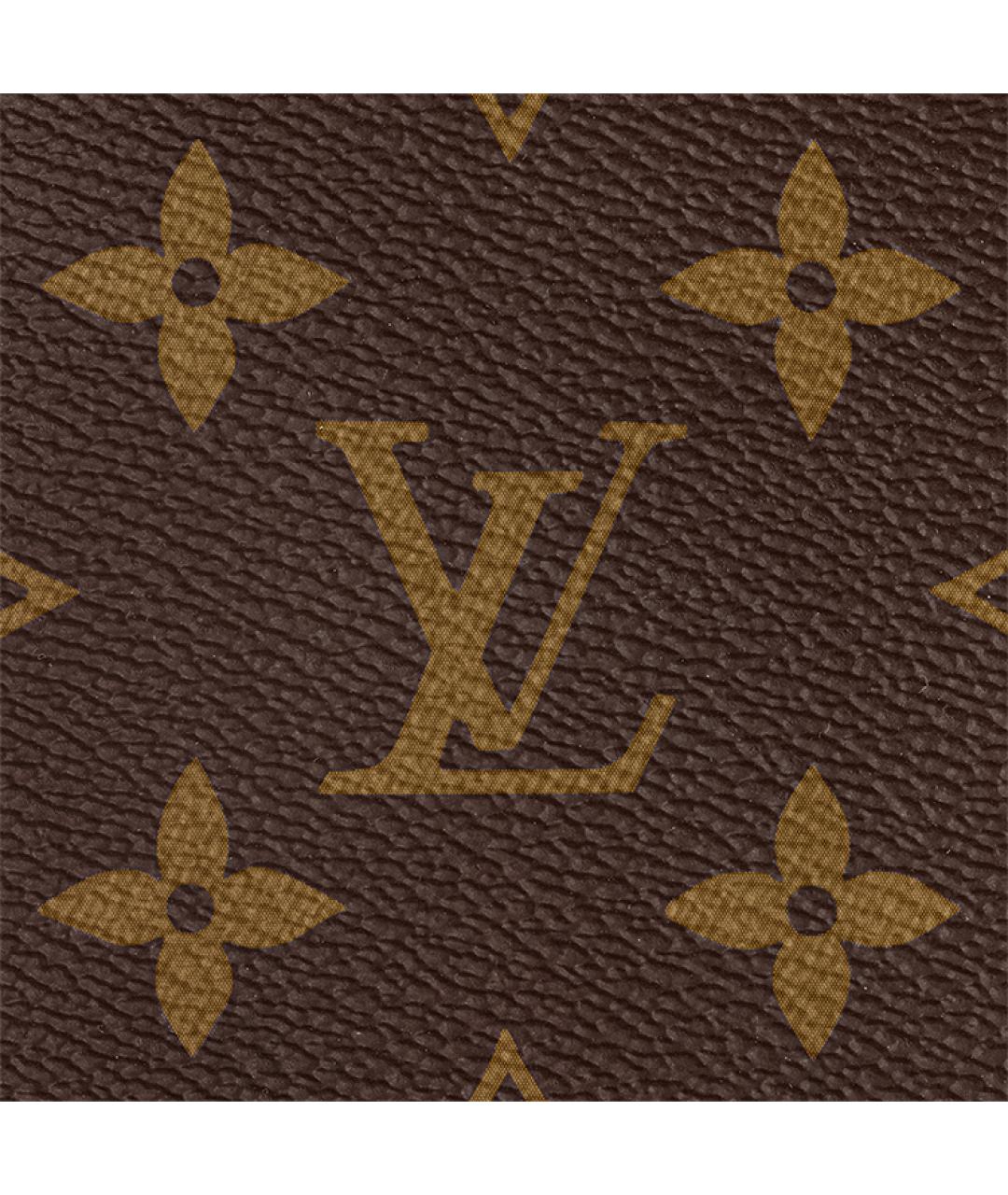 LOUIS VUITTON Коричневая кожаная сумка через плечо, фото 7