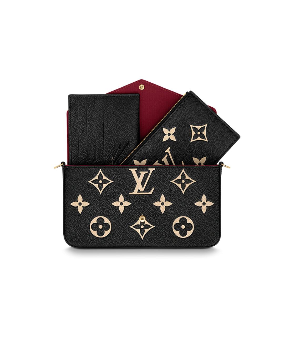 LOUIS VUITTON Черная кожаная сумка через плечо, фото 6