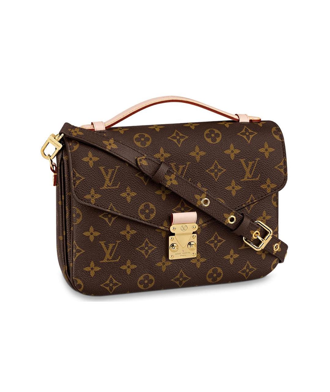 LOUIS VUITTON Коричневая кожаная сумка через плечо, фото 1
