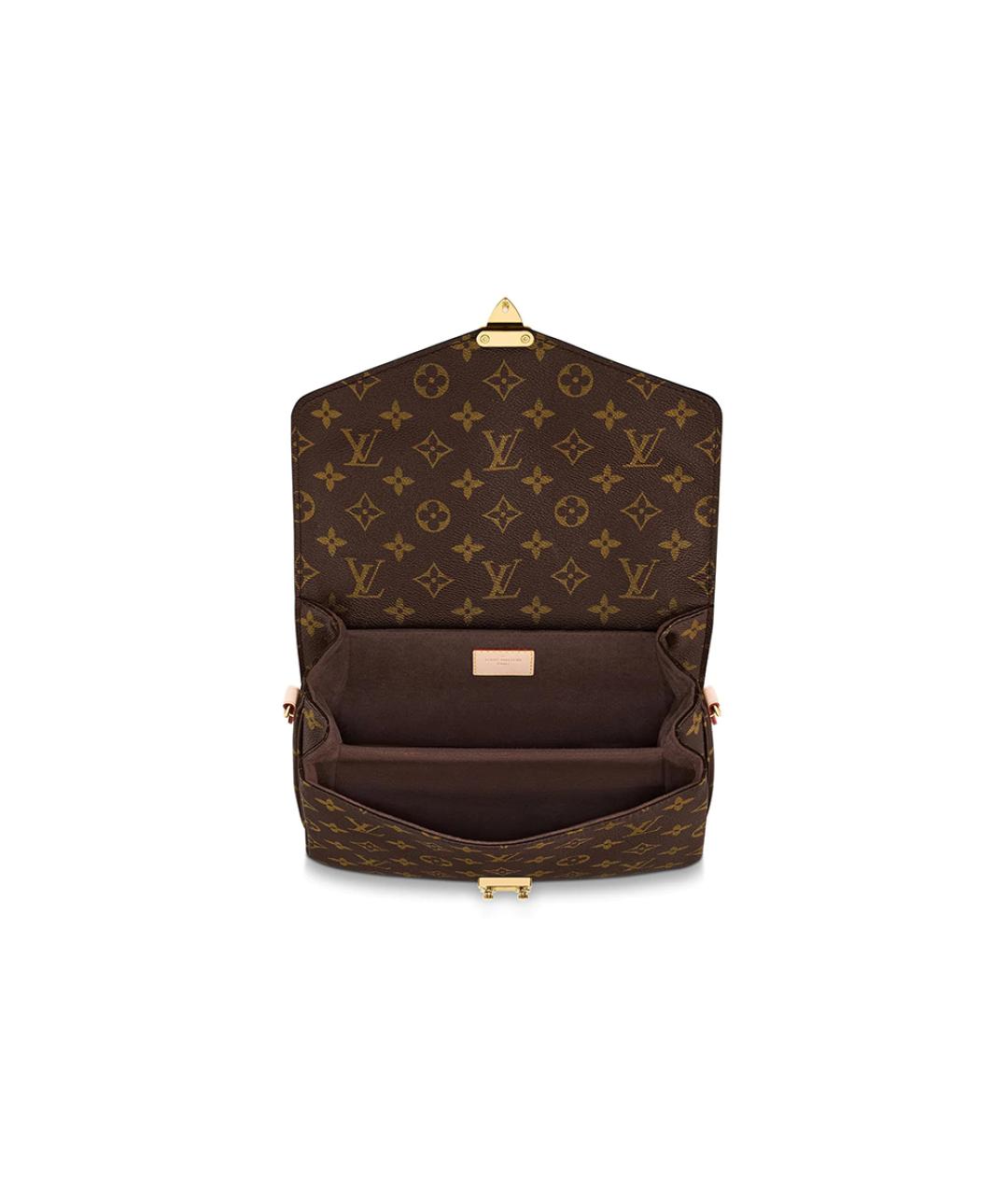 LOUIS VUITTON Коричневая кожаная сумка через плечо, фото 5