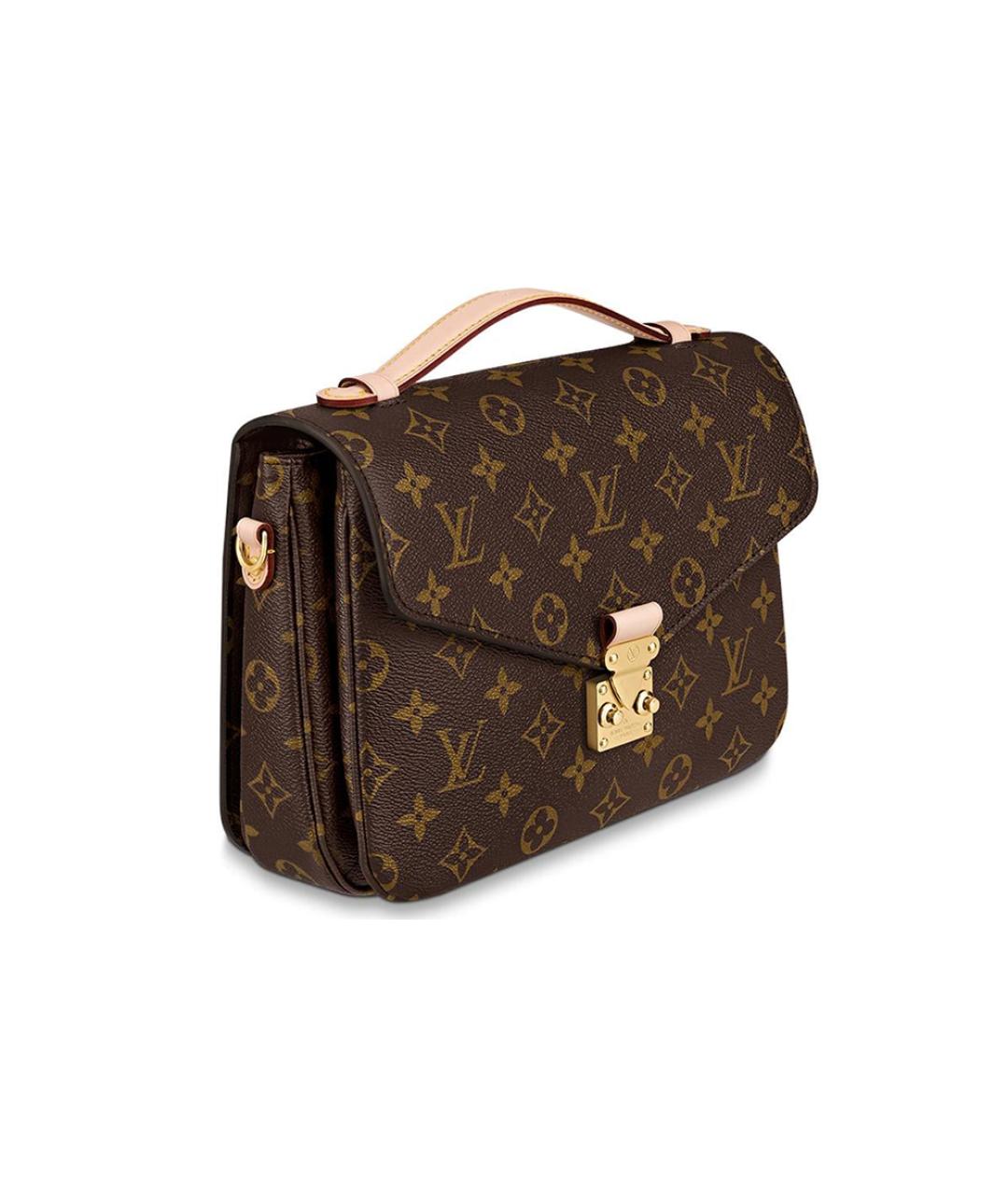 LOUIS VUITTON Коричневая кожаная сумка через плечо, фото 2