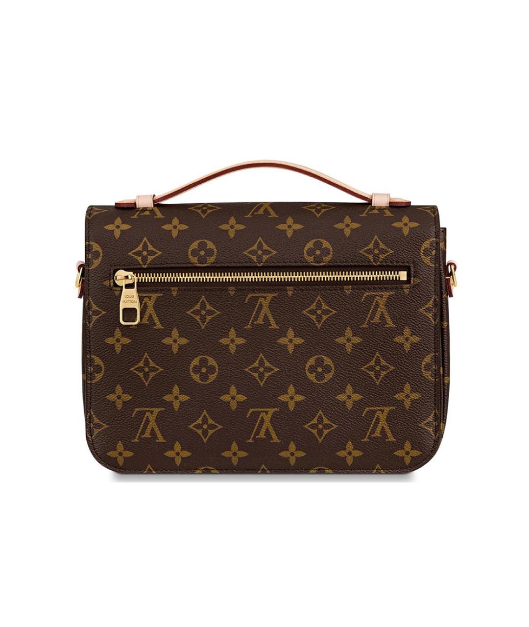 LOUIS VUITTON Коричневая кожаная сумка через плечо, фото 3