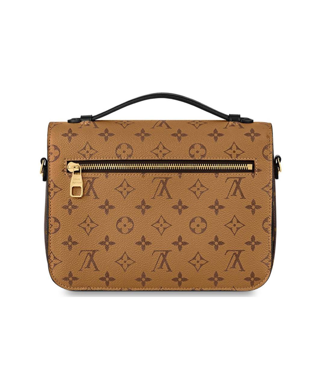LOUIS VUITTON Коричневая кожаная сумка через плечо, фото 3