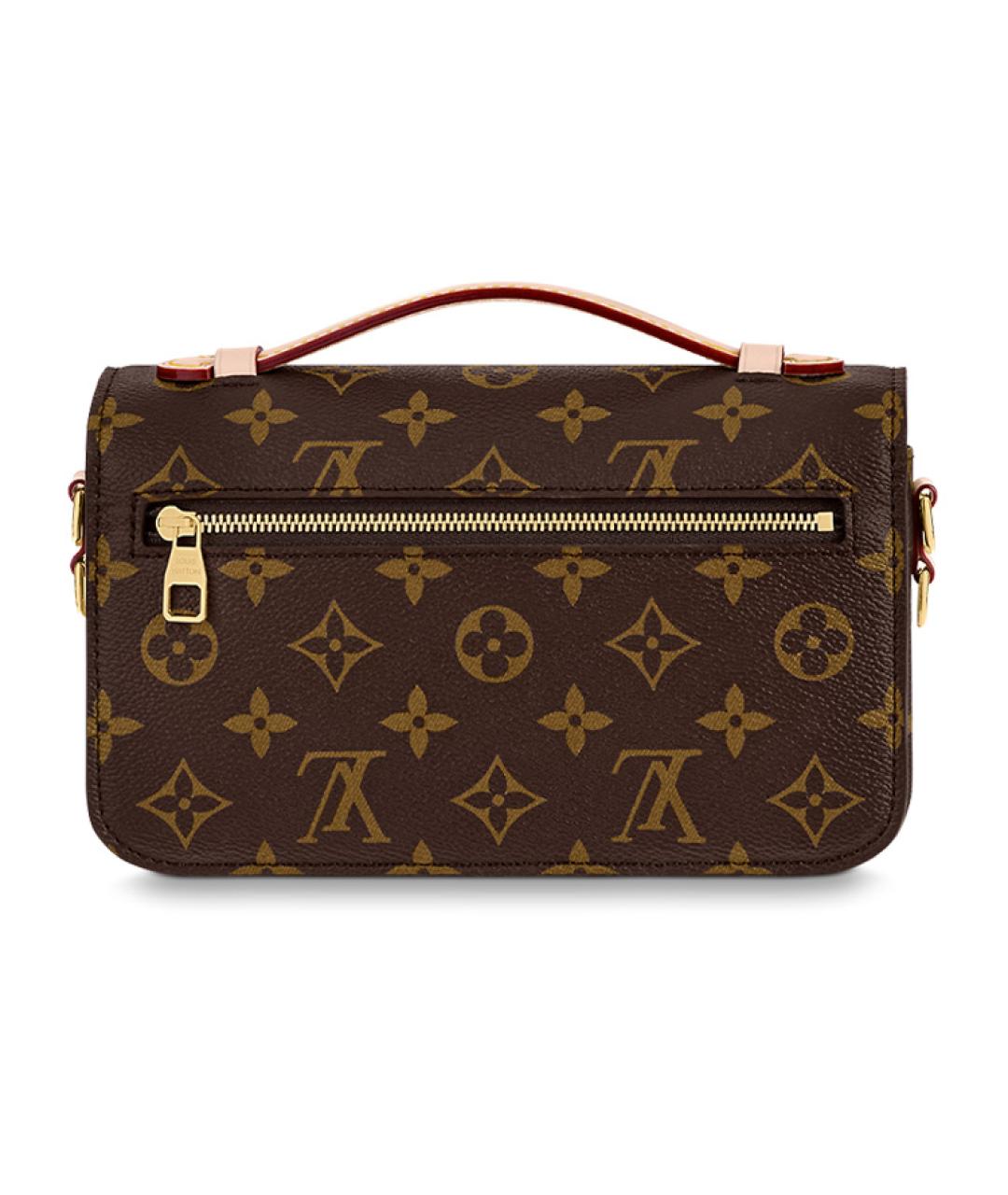 LOUIS VUITTON Коричневая кожаная сумка через плечо, фото 3