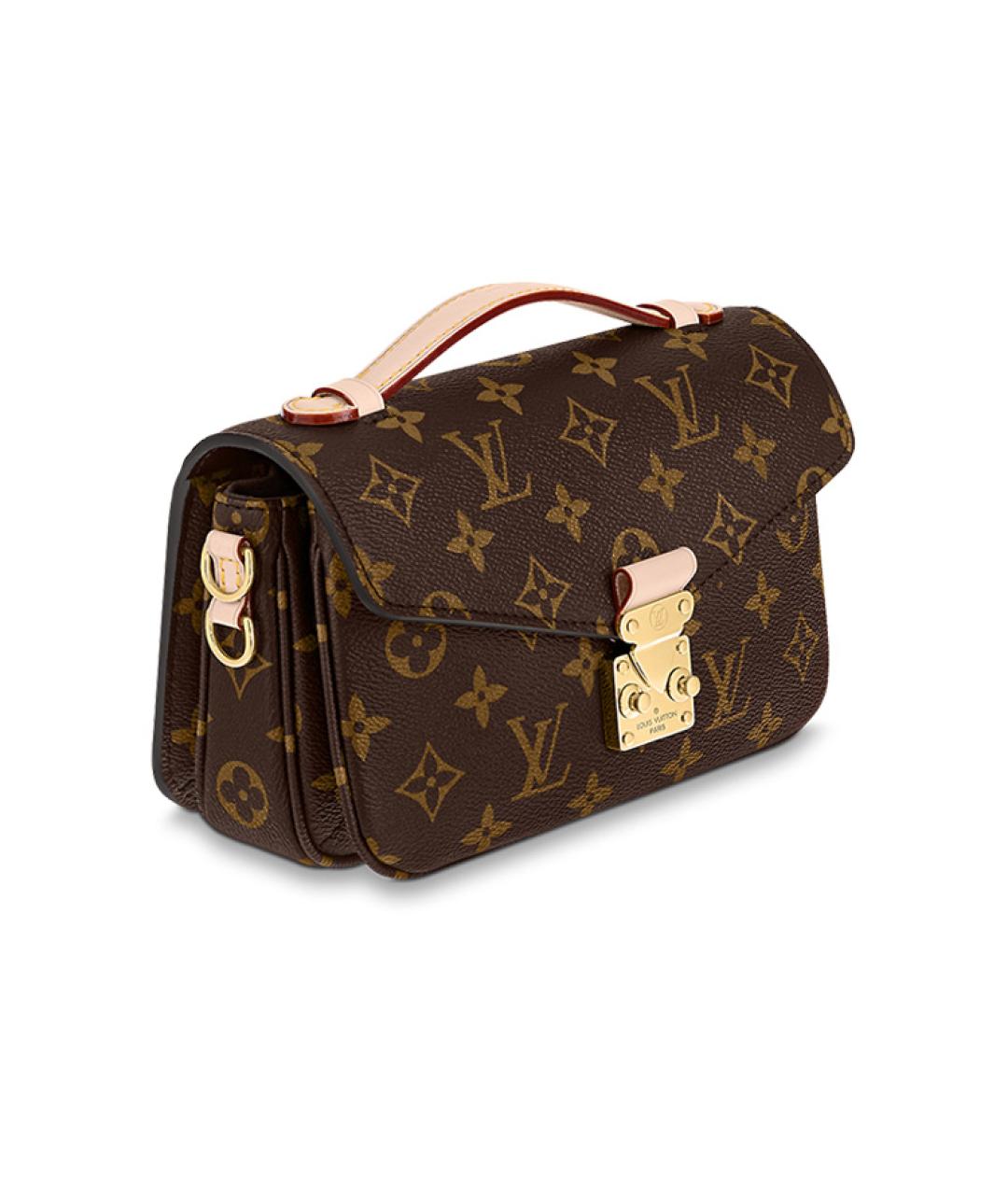 LOUIS VUITTON Коричневая кожаная сумка через плечо, фото 2