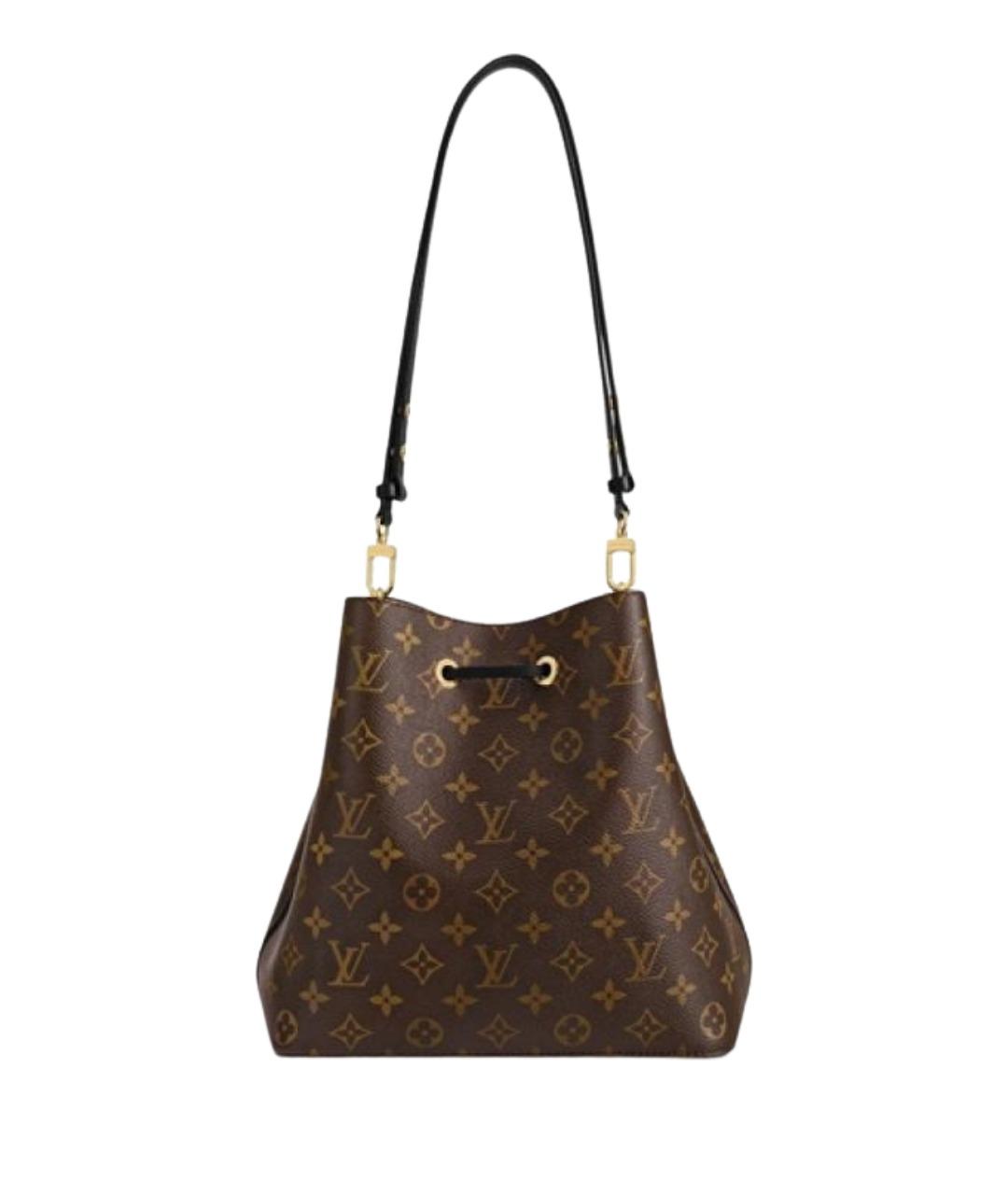 LOUIS VUITTON Коричневая кожаная сумка через плечо, фото 1