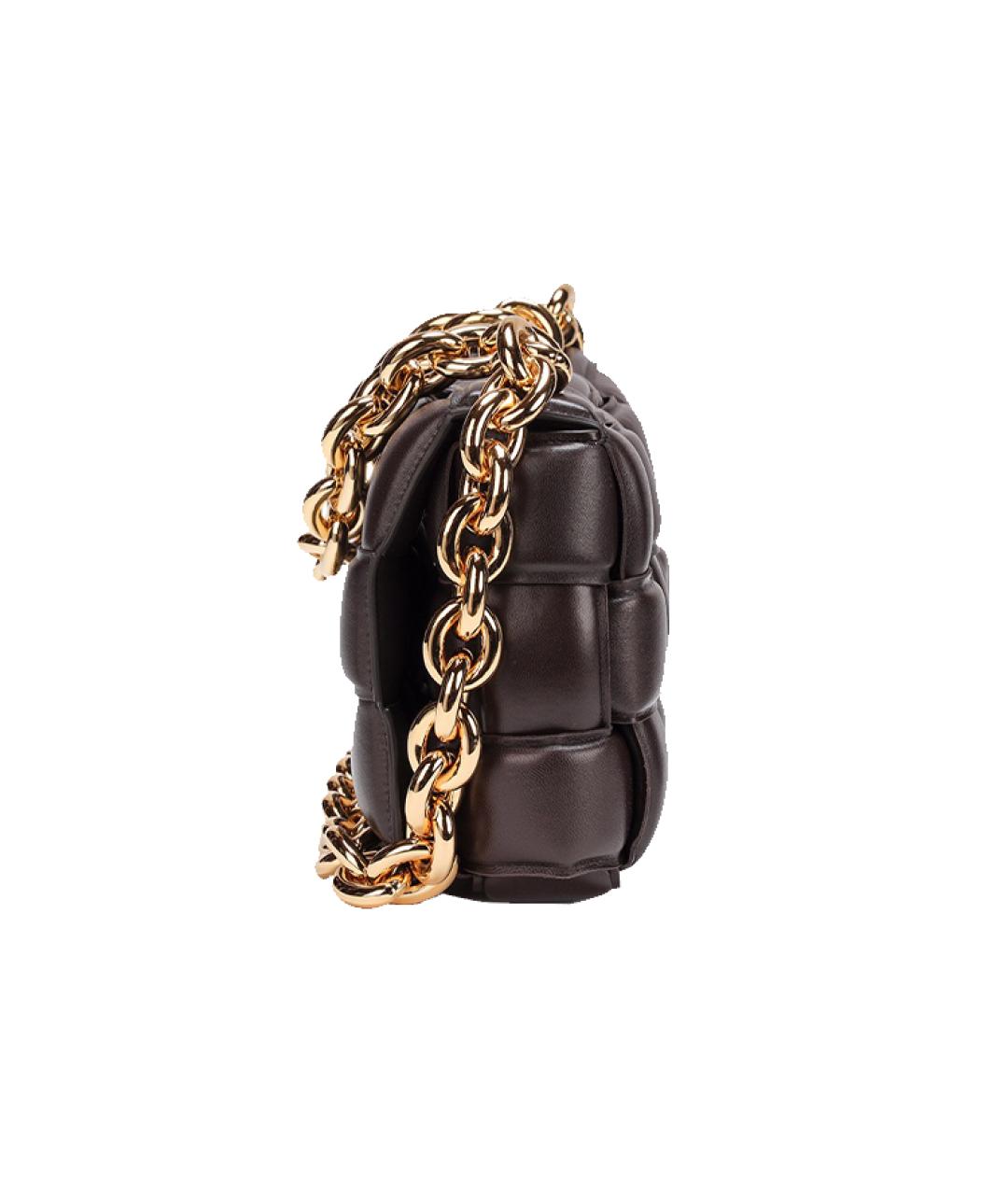 BOTTEGA VENETA Коричневая кожаная сумка через плечо, фото 4