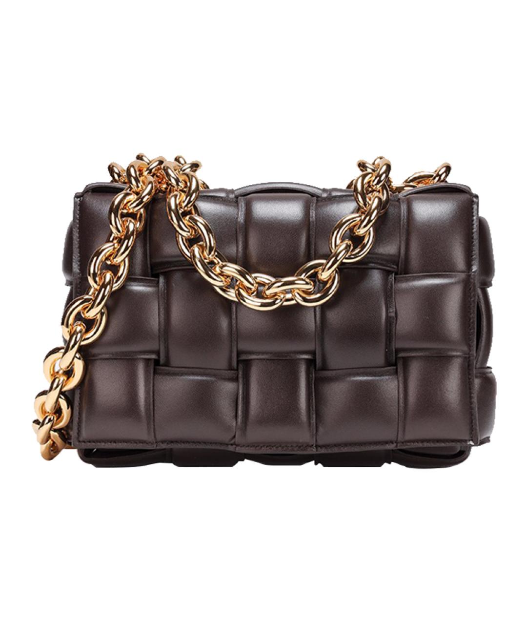 BOTTEGA VENETA Коричневая кожаная сумка через плечо, фото 6