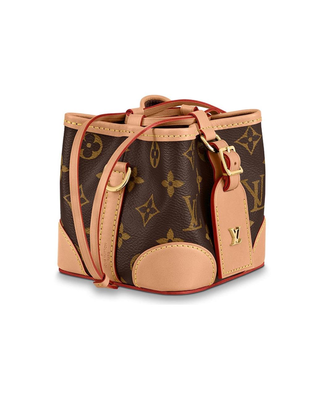 LOUIS VUITTON Коричневая кожаная сумка через плечо, фото 2