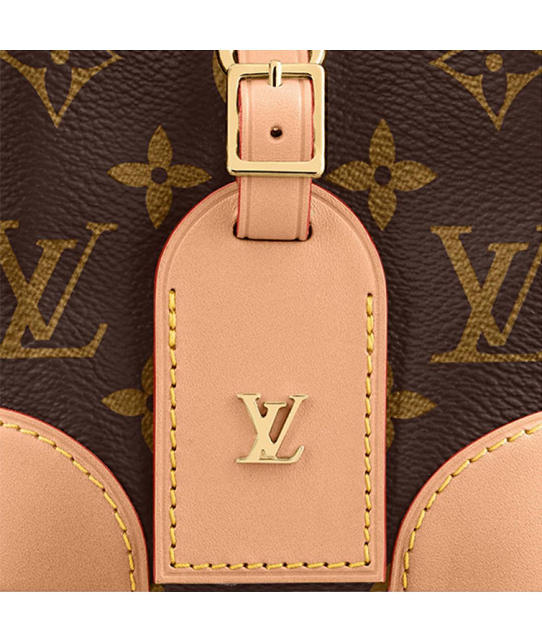 LOUIS VUITTON Коричневая кожаная сумка через плечо, фото 6