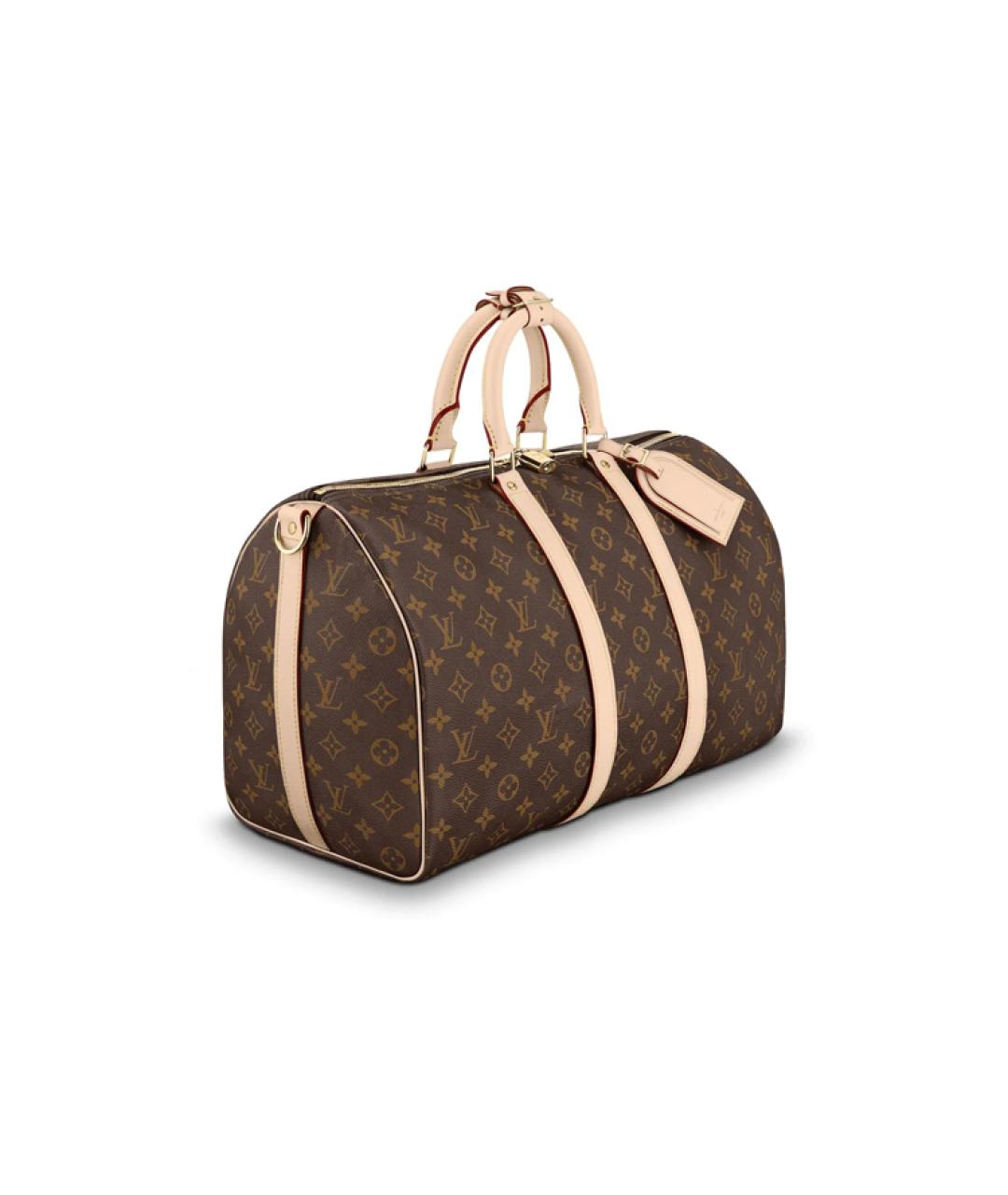 LOUIS VUITTON Коричневая кожаная сумка через плечо, фото 2