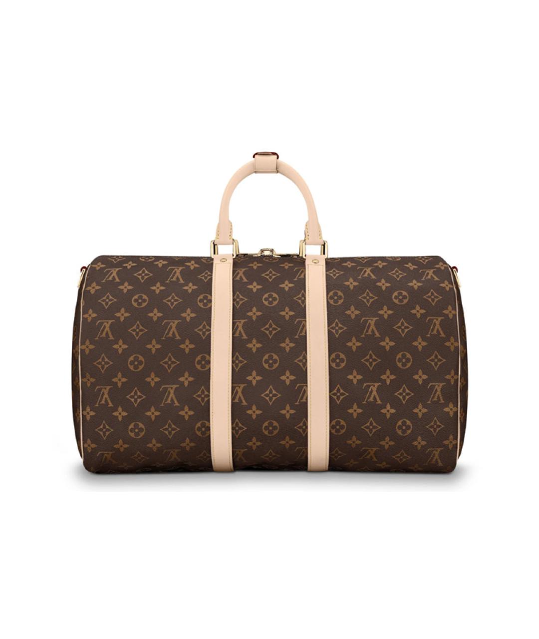 LOUIS VUITTON Коричневая кожаная сумка через плечо, фото 3