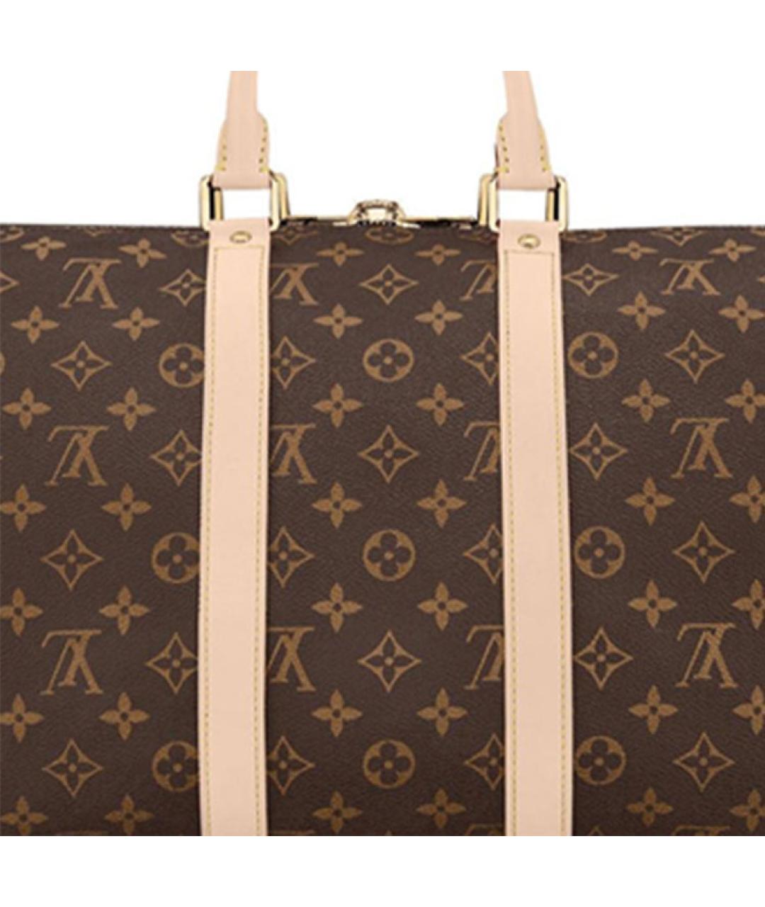 LOUIS VUITTON Коричневая кожаная сумка через плечо, фото 5