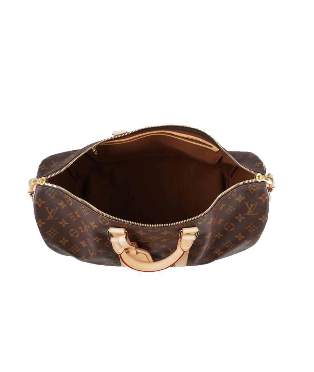 LOUIS VUITTON Коричневая кожаная сумка через плечо, фото 4