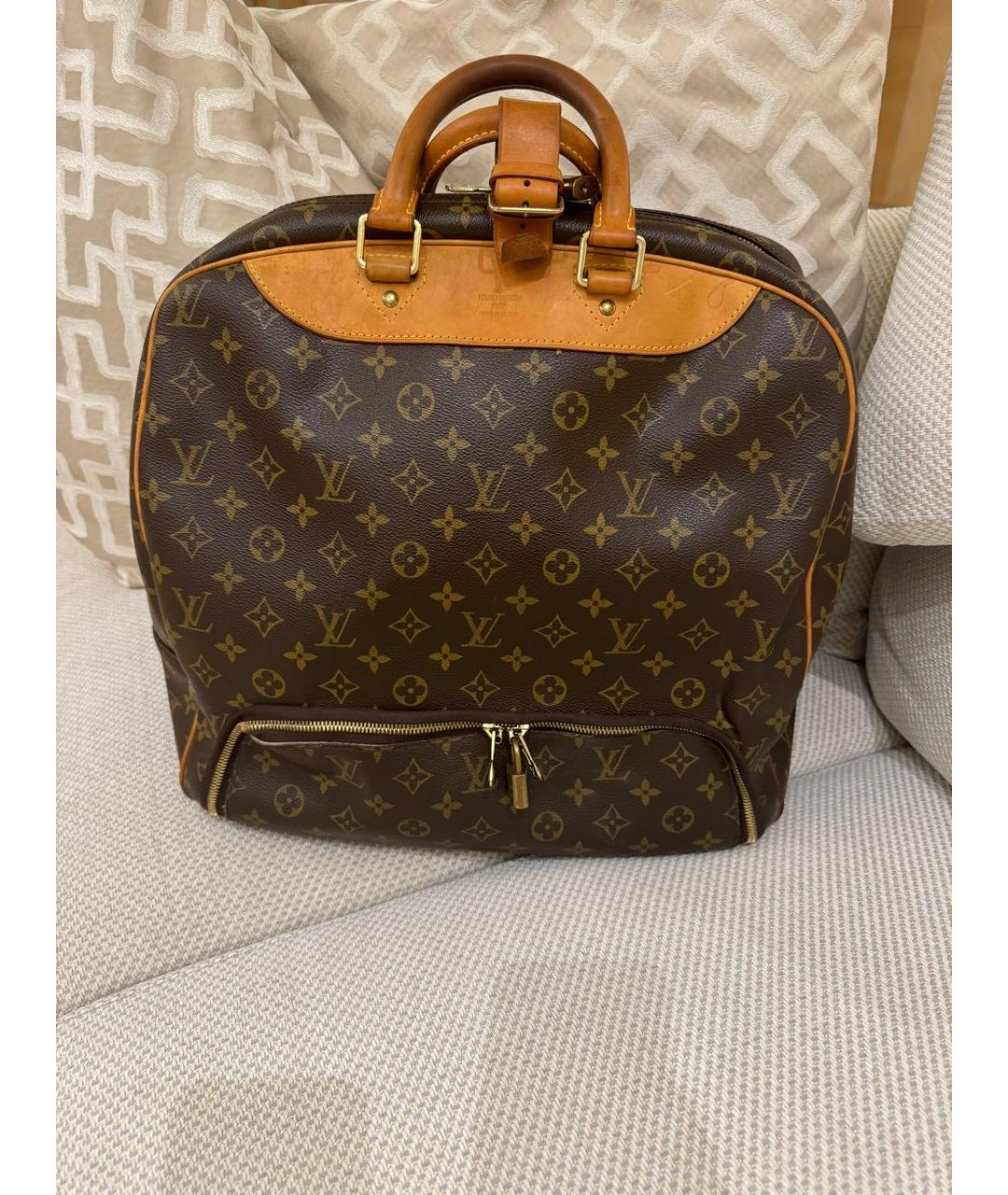 LOUIS VUITTON Коричневая дорожная/спортивная сумка из искусственной кожи, фото 8