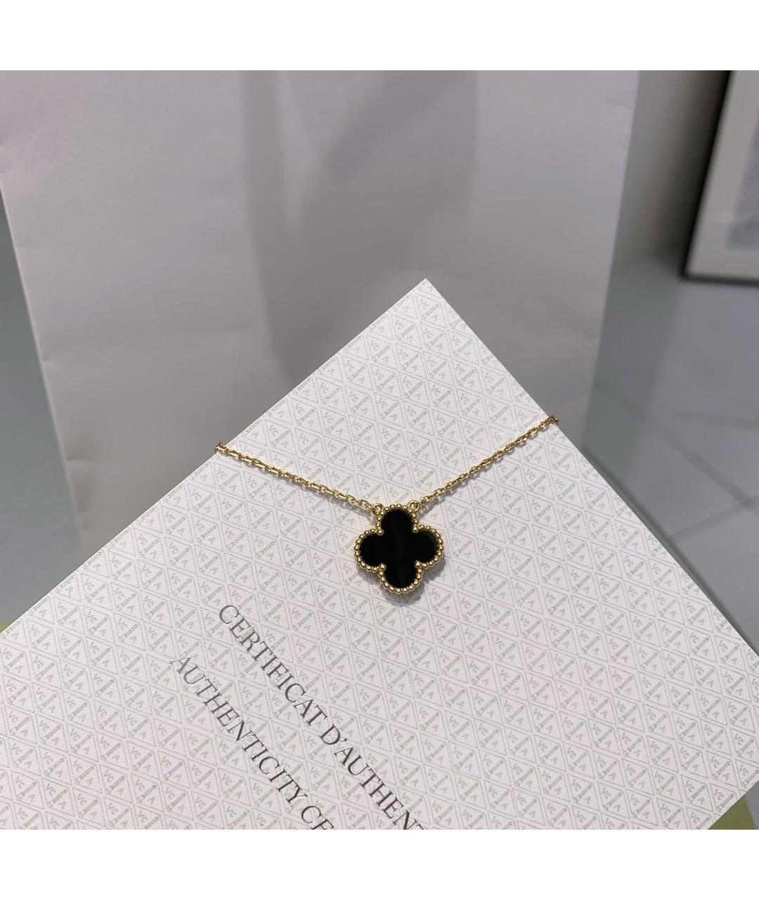 VAN CLEEF & ARPELS Черная подвеска из желтого золота, фото 6