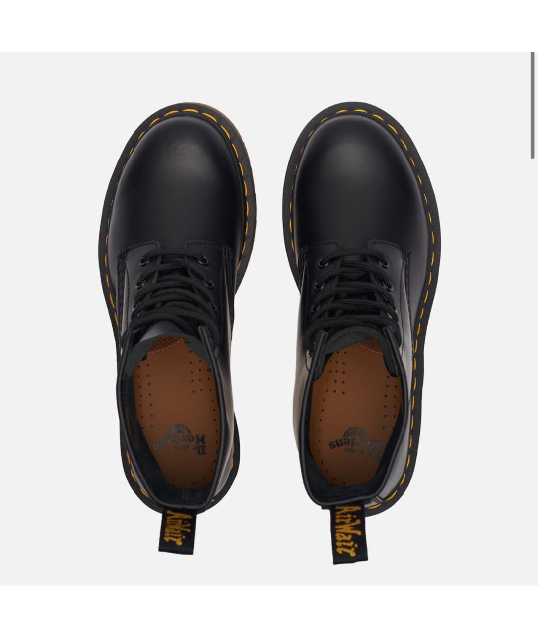 DR. MARTENS Черные кожаные высокие ботинки, фото 3