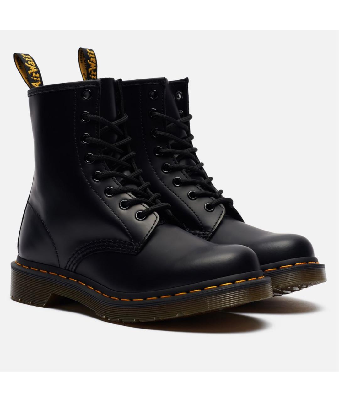 DR. MARTENS Черные кожаные высокие ботинки, фото 2